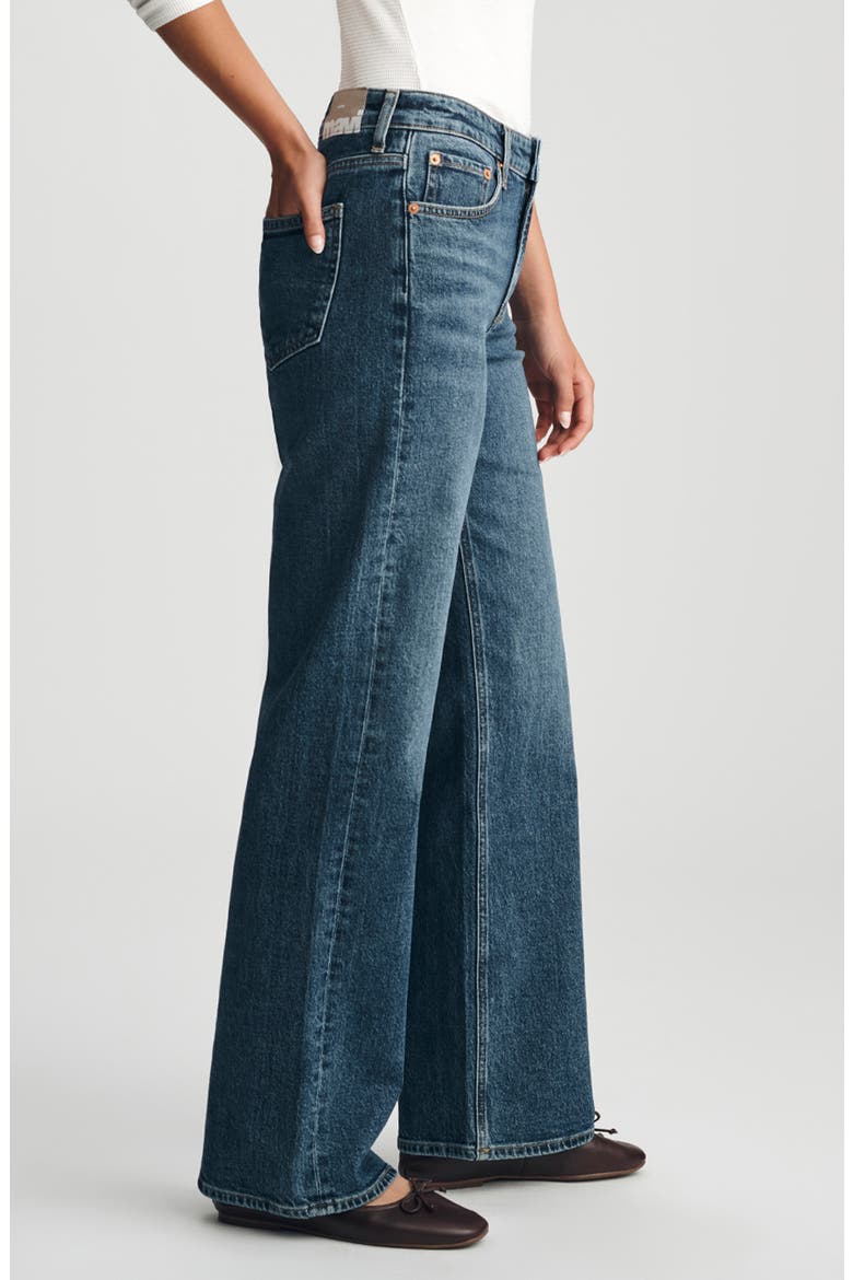 Taylor High Waist Wide Leg Jeans, Alternate, color, DARK BRUSHED CLASSIC
