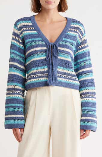 Ramy Brook Madge Cotton Stripe Cardigan