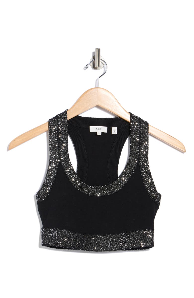 A.L.C. Elle Bra, Alternate, color, Black/ Silver