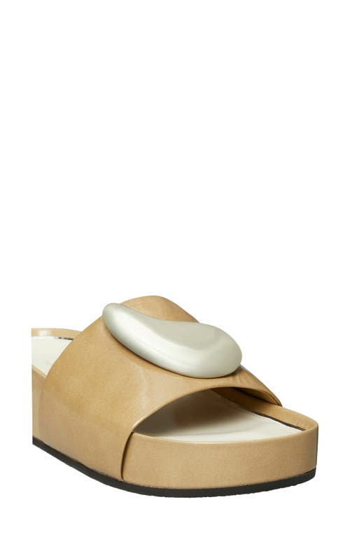 Tory Burch Patos Platform Slide Sandal In Gold