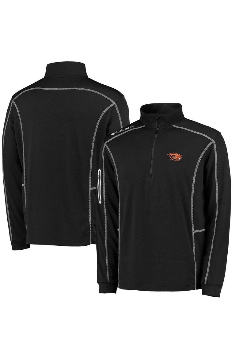 Men's Columbia Golf Black Oregon State Beavers Shotgun Quarter-Zip Pullover, Main, color, Black