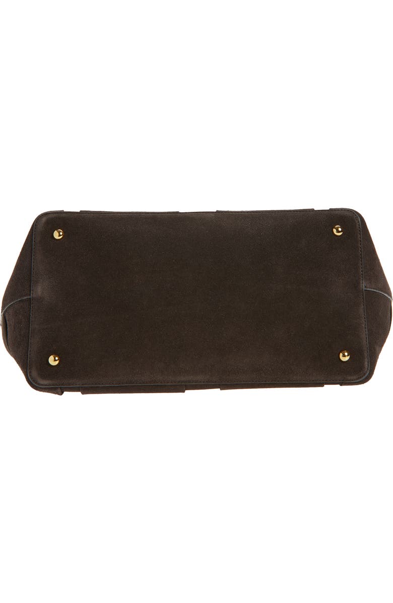 DeMellier The Florence Woven Leather Tote, Alternate, color, Dark Chocolate