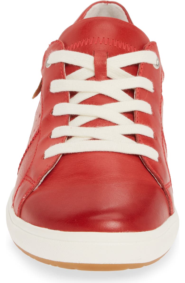 Josef Seibel Caren 01 Sneaker, Alternate, color, Red Leather