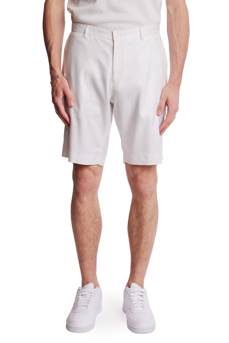 Felix Slim Fit Shorts, Main, color, WHITE LINEN
