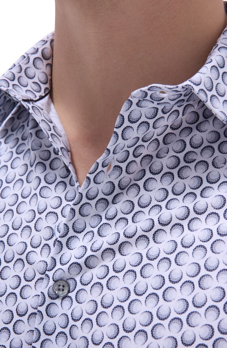 Bugatchi James OoohCotton<sup>®</sup> Dot Print Button-Up Shirt, Alternate, color, Zinc