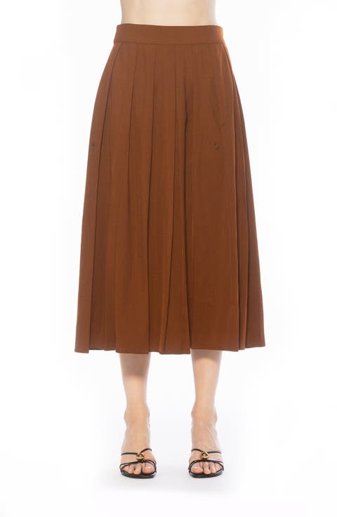 Oren Pleated Midi Skirt