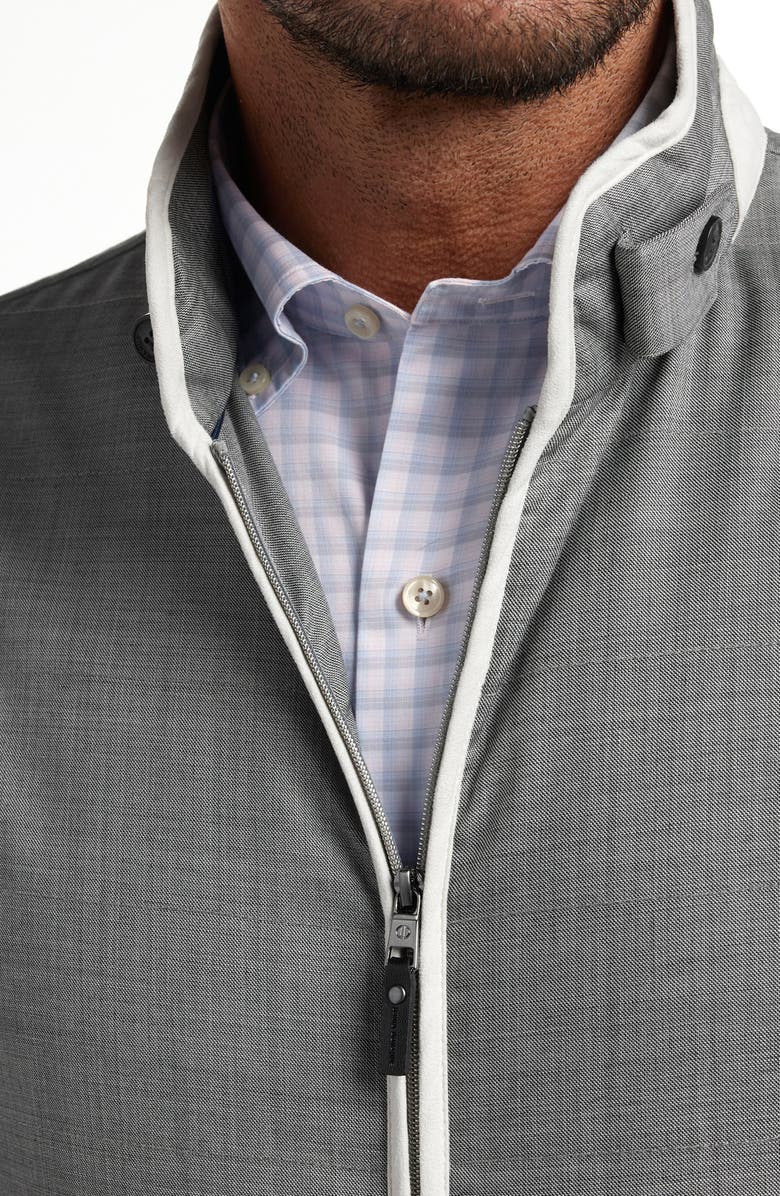 David Donahue Urban Quilted Wool Vest, Alternate, color, Smoke Grey