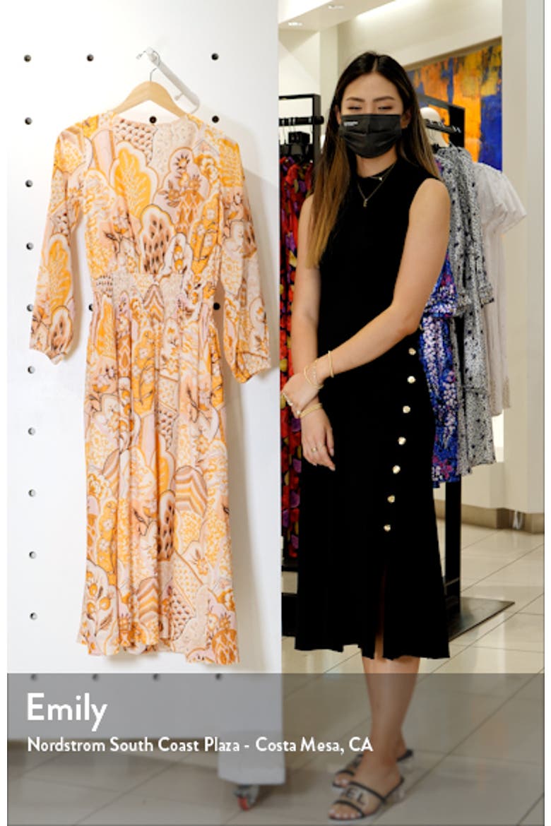 Poppy Floral Mix Print Long Sleeve Cotton Dress video