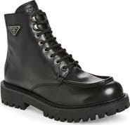 Prada Folder Leather Laced Boot
