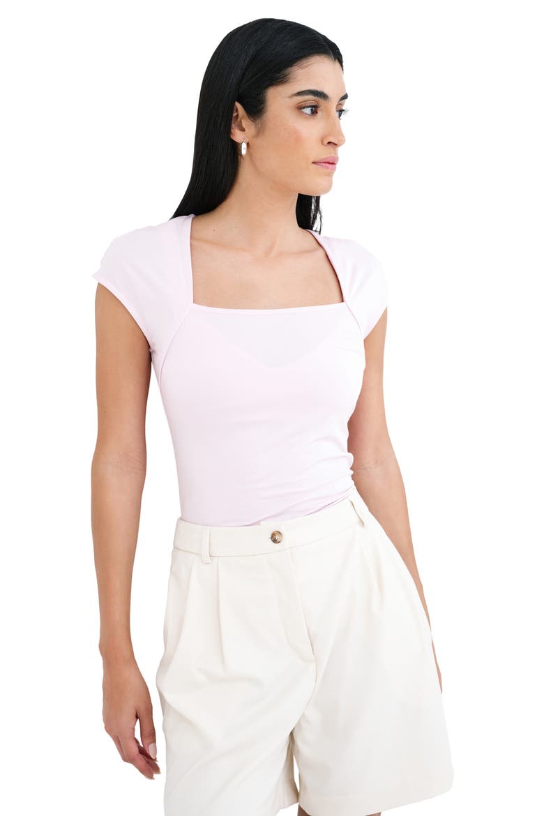 Kiana Square Neck Top, Alternate, color, MAUVE