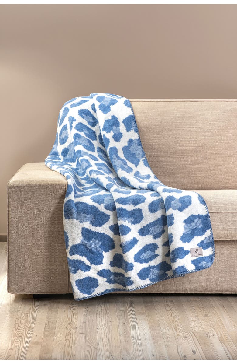 Brooks Brothers Leopard Print Throw Blanket, Alternate, color, 