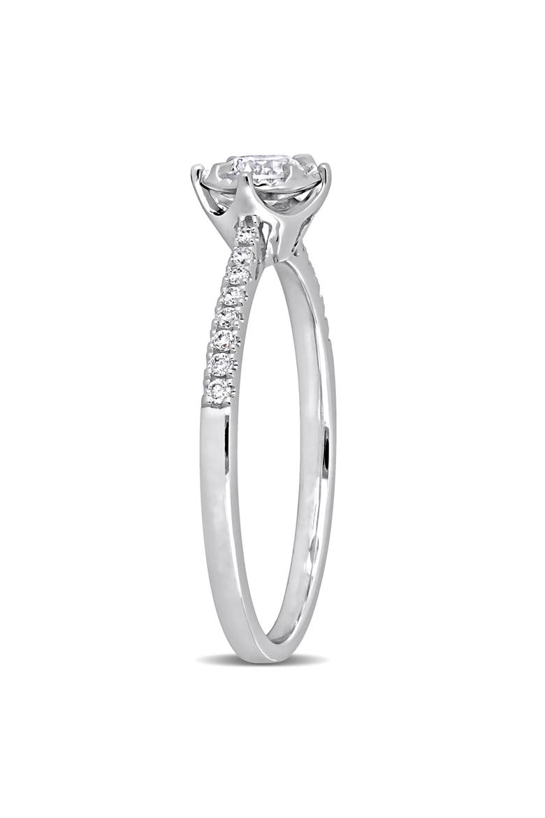 Lab-Grown Diamond Engagement Ring 14k White Gold, Alternate, color, White Gold