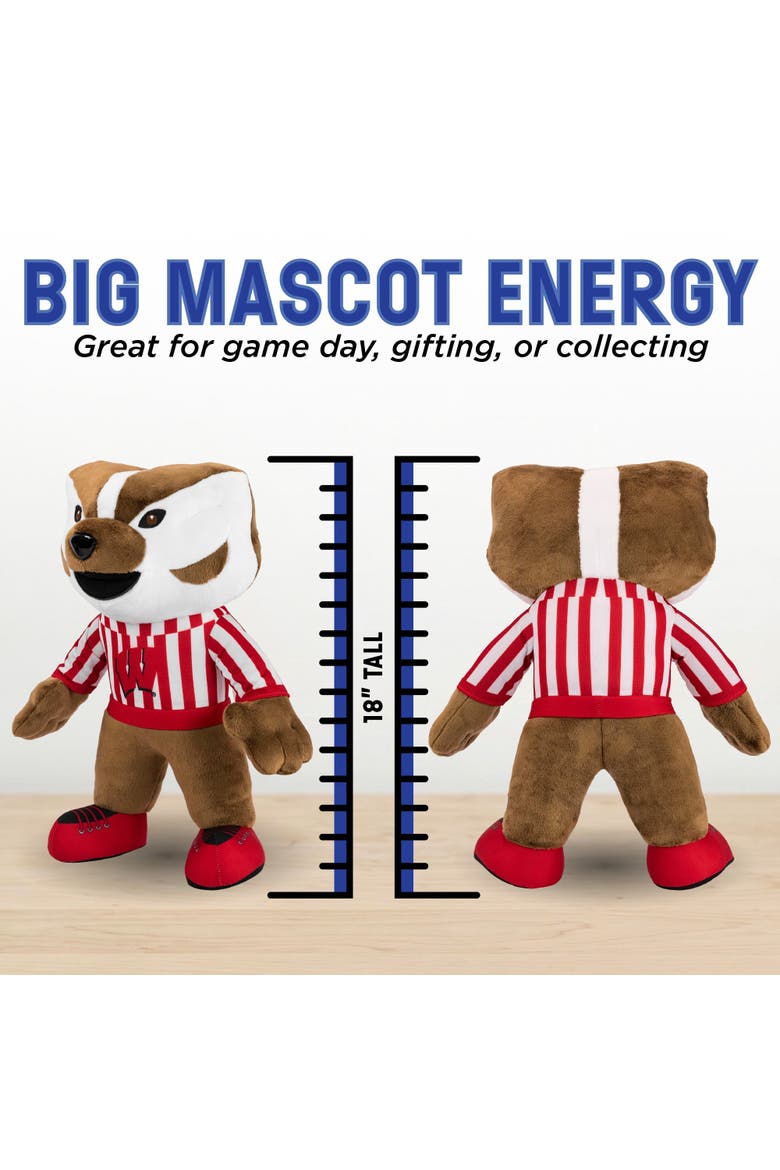 University of Wisconsin Badgers Bucky Badger 18" Jumbo Mascot Plush Figure, Alternate, color, None