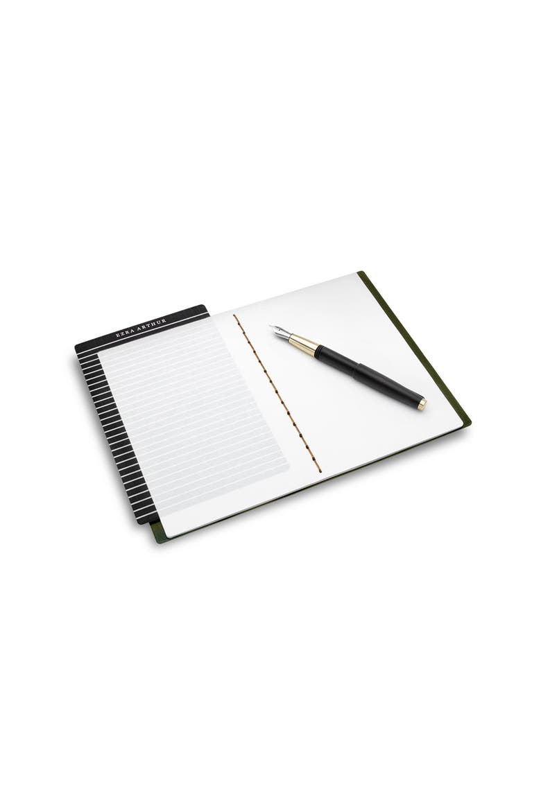 Medium Leather Notebook, Alternate, color, MALBEC