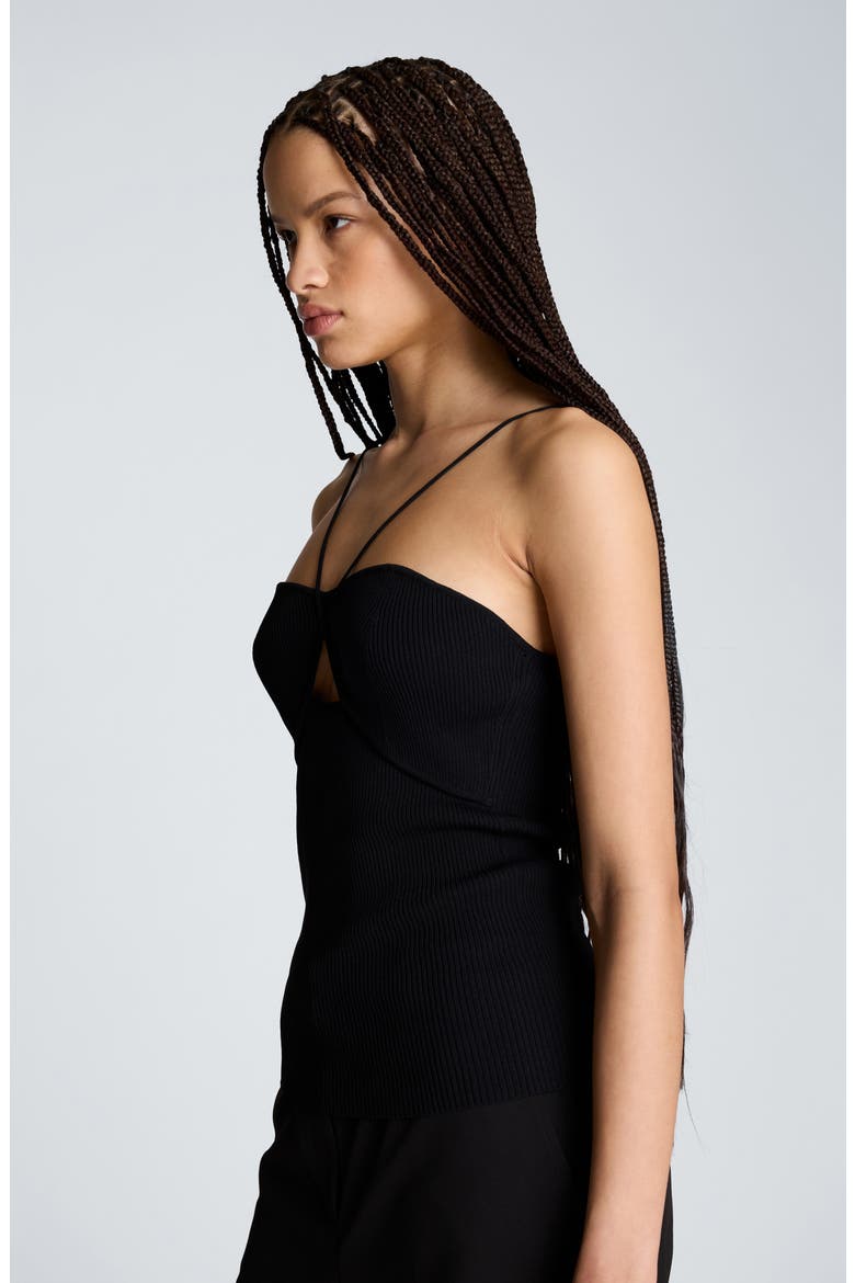 Rib Sweater Tank, Alternate, color, BLACK