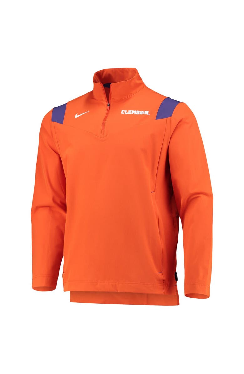 Nike Men's Nike Orange Clemson Tigers 2021 Team Coach Quarter-Zip Jacket, Alternate, color, 
