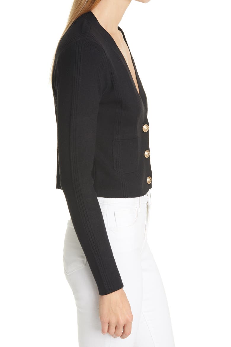 Jamie Crop Cardigan, Alternate, color, BLACK