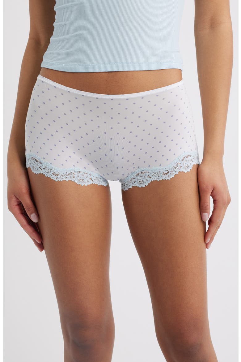 Fits Everybody Lace Boyshorts, Main, color, SLATE PIN DOT PRINT
