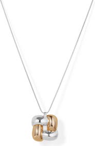 JENNY BIRD Woven Square Pendant Necklace