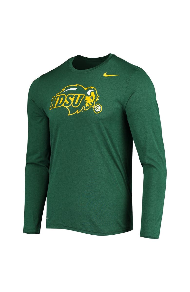 Nike Men's Nike Green NDSU Bison School Logo Legend Performance Long Sleeve T-Shirt, Alternate, color,