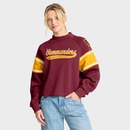 FANATICS Women's Fanatics Burgundy Washington Commanders Oversized Hometown Toss Sweep Mock Neck Pullover