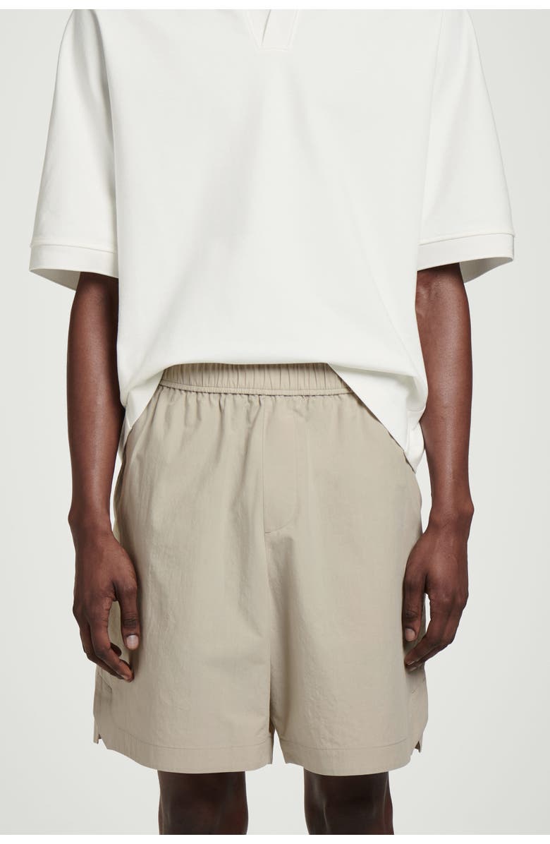 COS Pima Cotton Elasticated Shorts, Alternate, color,