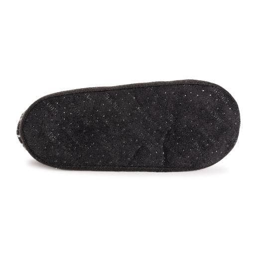 MUK LUKS Cuff Bootie Slipper, Alternate, color, Ebony/Chianti