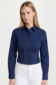 Exquise Felicia Long Sleeve Crop Shirt