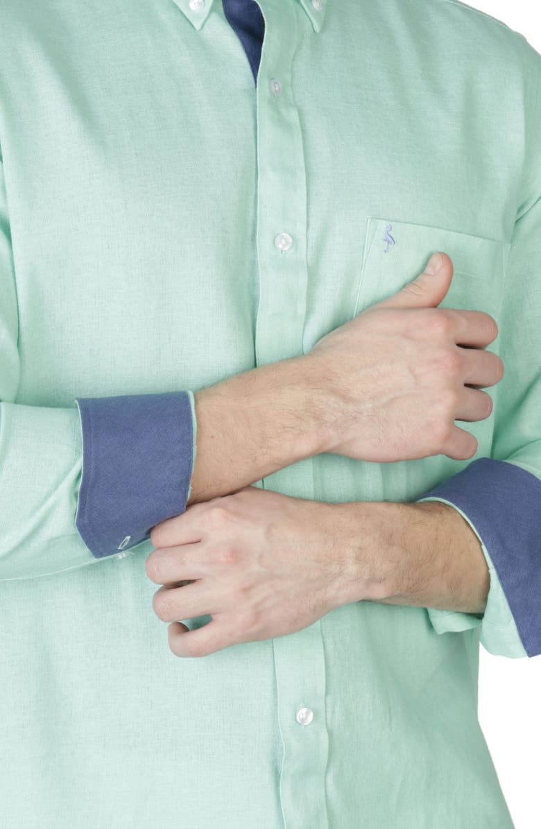 TailorByrd Linen Blend Shirt, Alternate, color, Fresh Mint