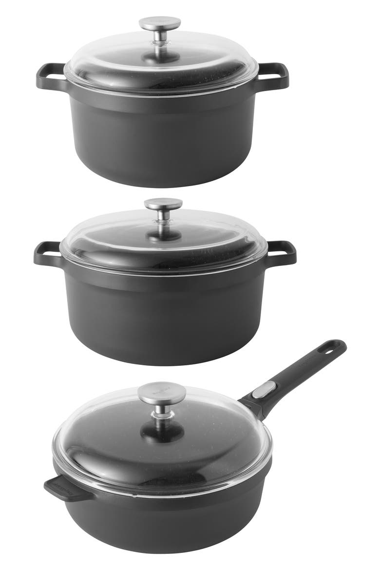 Gem 6-Piece Simmer Set, Main, color, BLACK