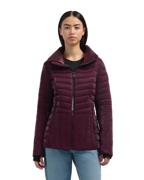Pajar Aludra Channel Quilted Lightweight Puffer In Purple