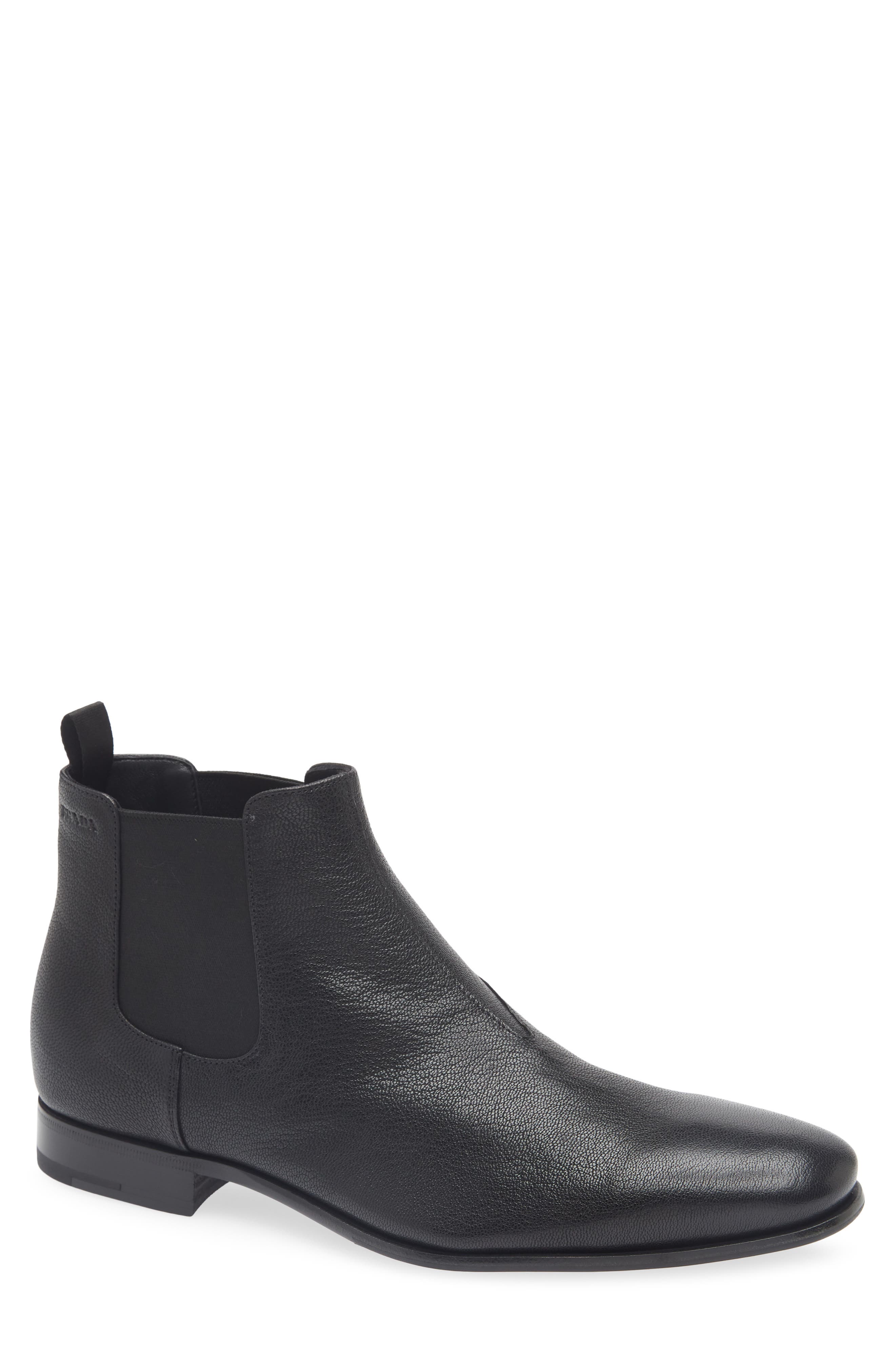 Prada Chelsea Boot, Main, color, Nero