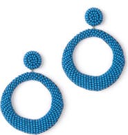 Deepa Gurnani Asta Beaded Hoop Drop Earrings
