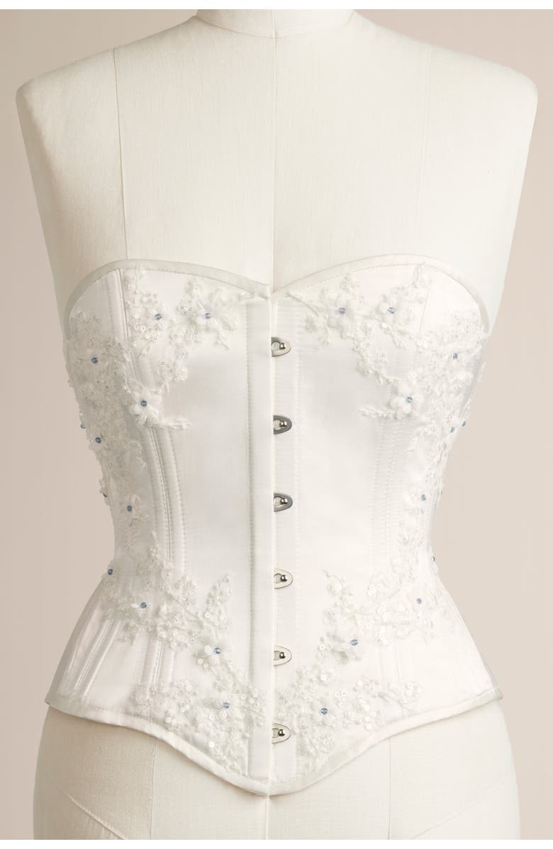 Scarlett Gasque Something Blue Corset, Main, color, Ivory