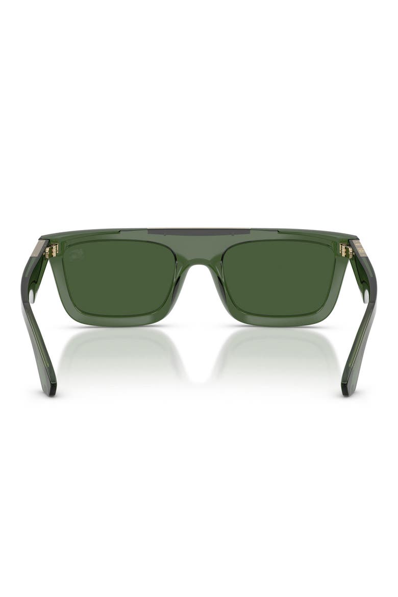 54mm Square Sunglasses, Alternate, color, GREEN/DARK GREEN