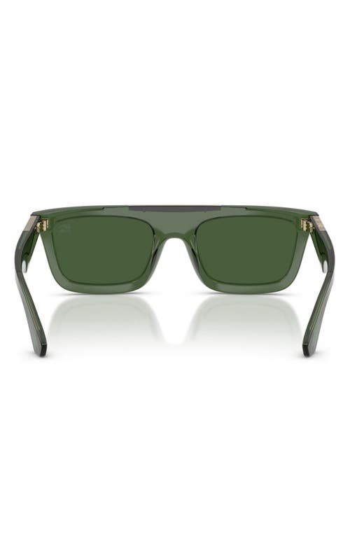 Burberry Rectangle-frame Sunglasses In Green/dark Green