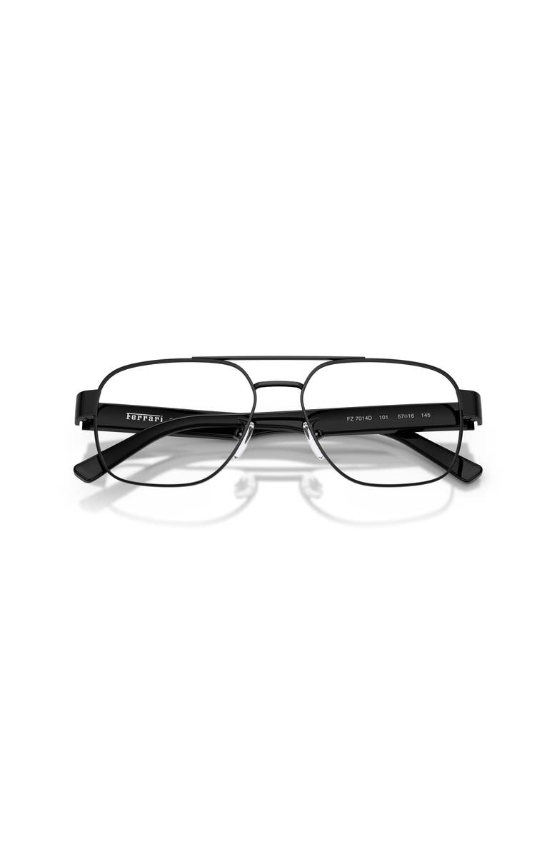Scuderia Ferrari 57mm Rectangle optical glasses, Alternate, color, Black