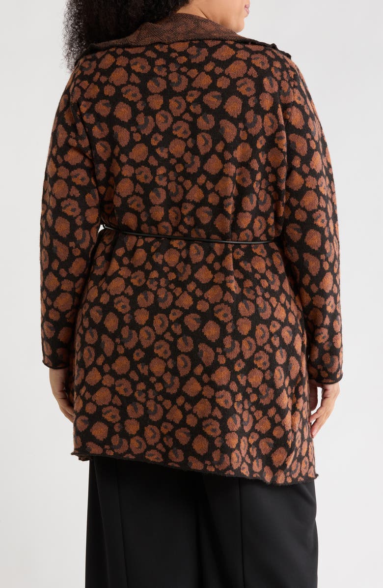 Joseph A Belted Sweater Coat, Alternate, color, Stella Leopard
