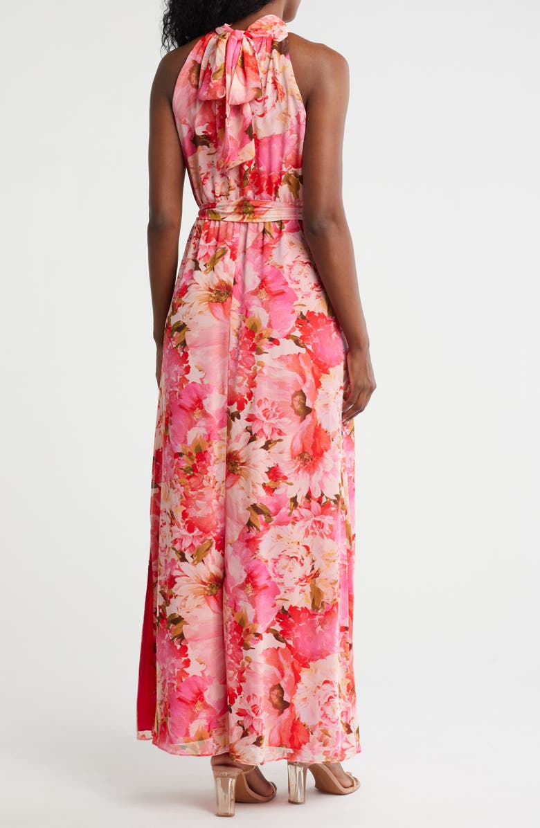 Eliza J Floral Halter Maxi Dress, Alternate, color,