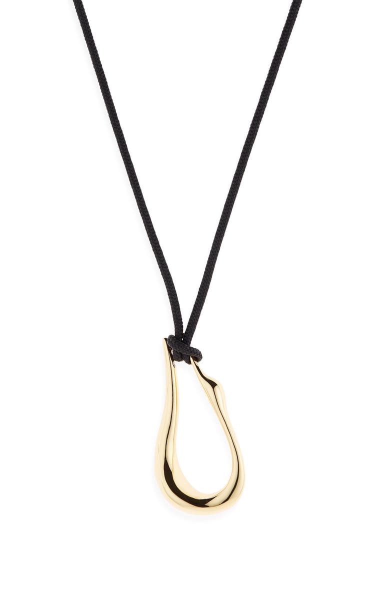 Jenny Bird Egret Pendant Rope Necklace, Main, color, High Polish Gold