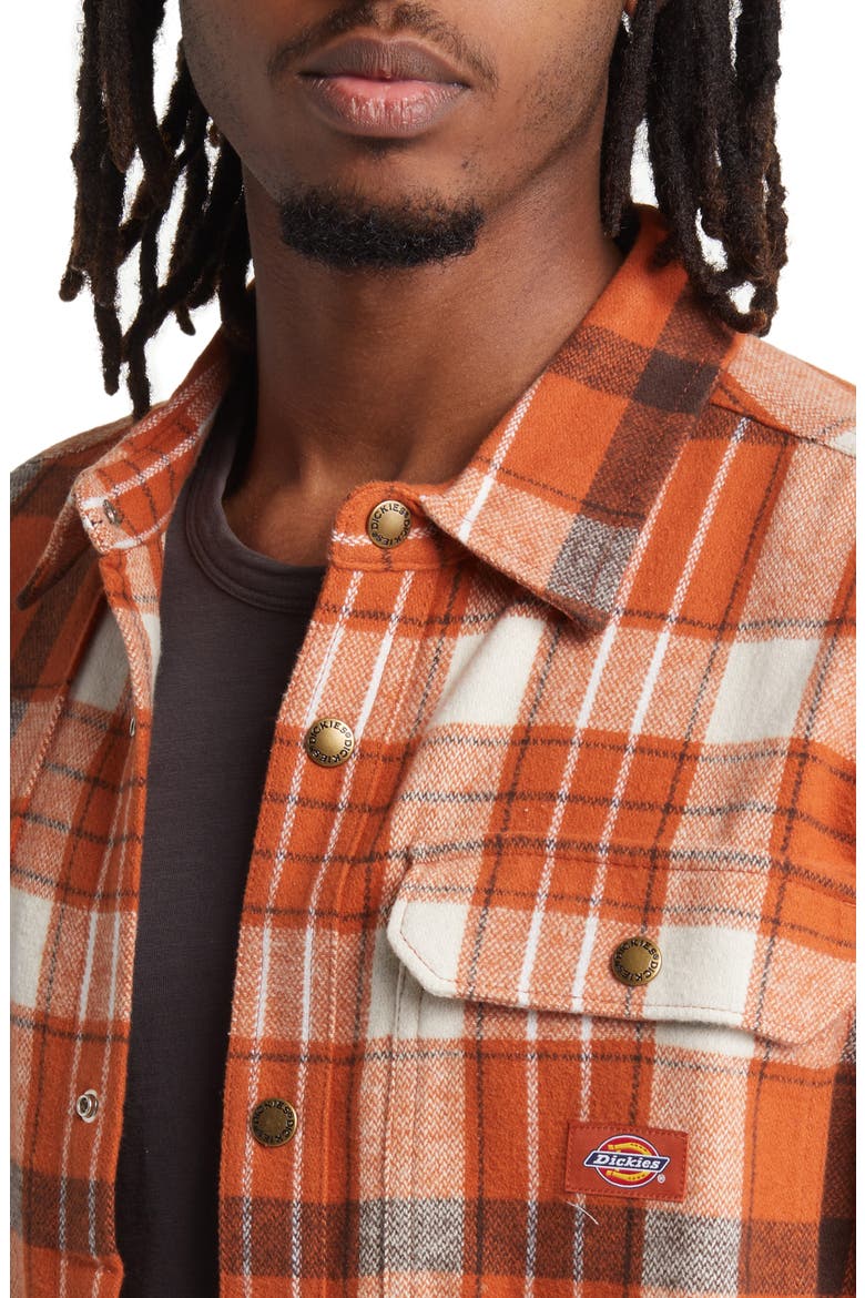 Nimmons Plaid Flannel Snap-Up Shirt, Alternate, color, NIMMONS CHECK BOMBAY BROWN