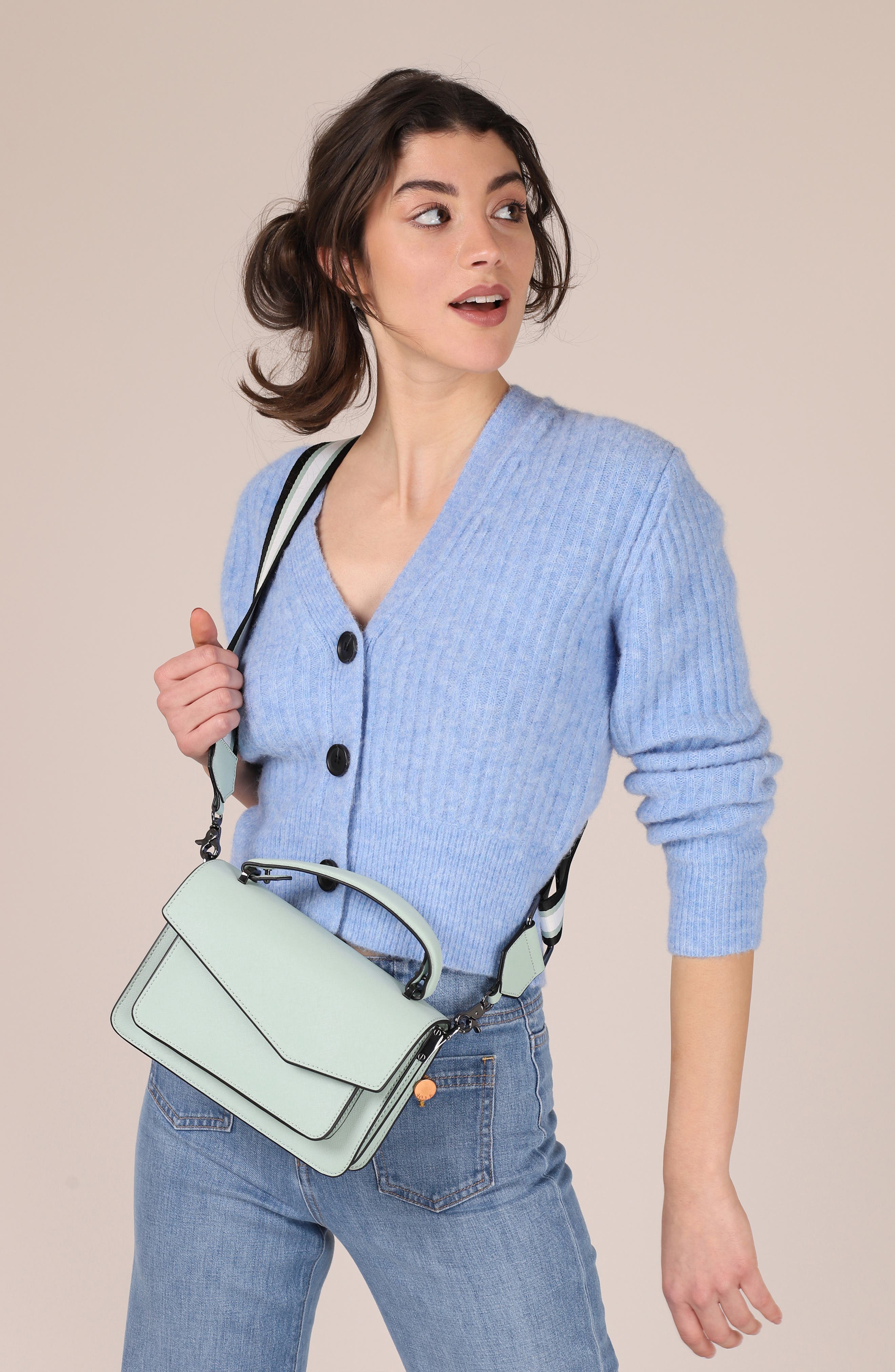Cobble Hill Colorblock Leather Crossbody Bag, Alternate, color, SOFT SAGE