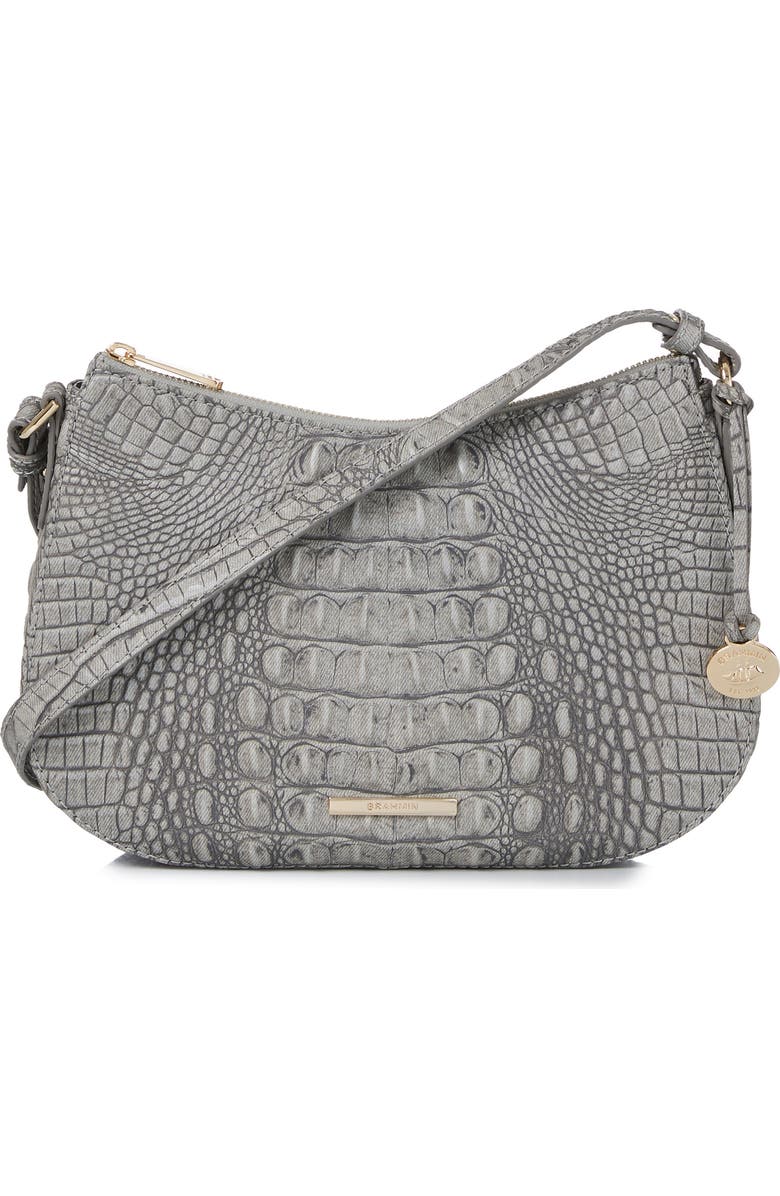 Brahmin Shayna Gradient Croc Embossed Leather Crossbody Bag, Main, color,