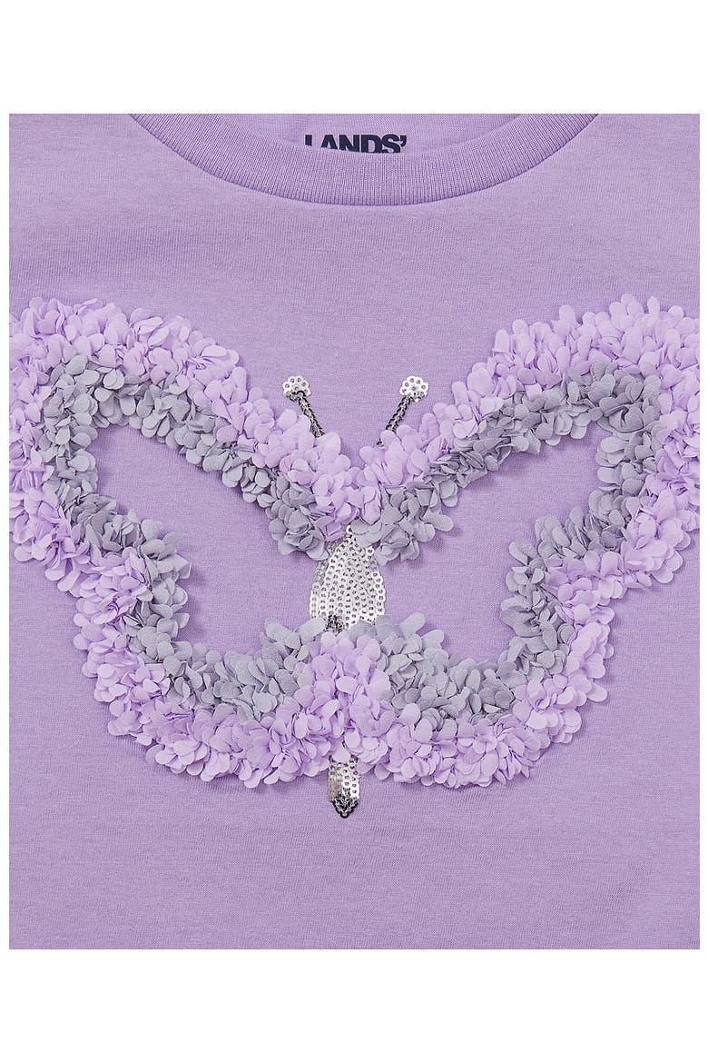 Girls Short Sleeve Graphic Tee, Alternate, color, Sequins Butterfly/Lilac