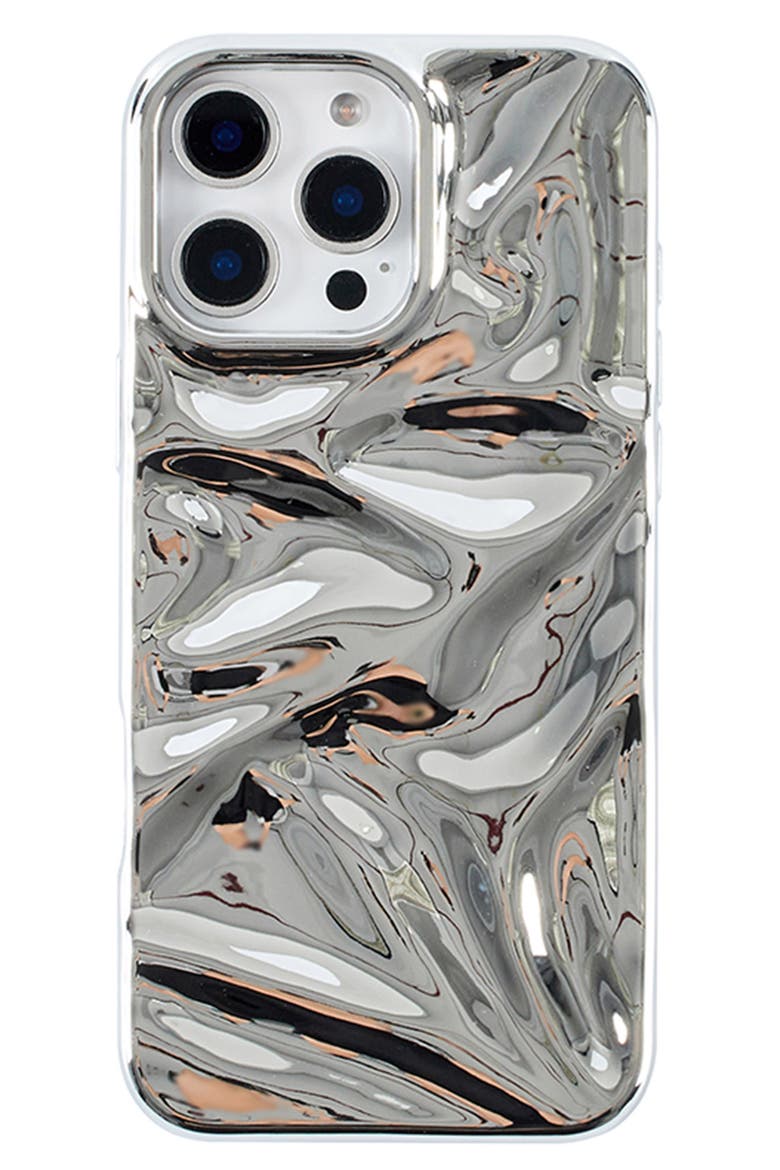 Silver Crinkle iPhone 16 Pro Case, Main, color, SILVER