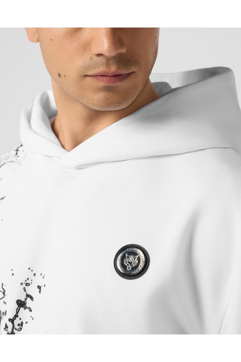Hoodie Plein Sport Splash Men, Alternate, color, white