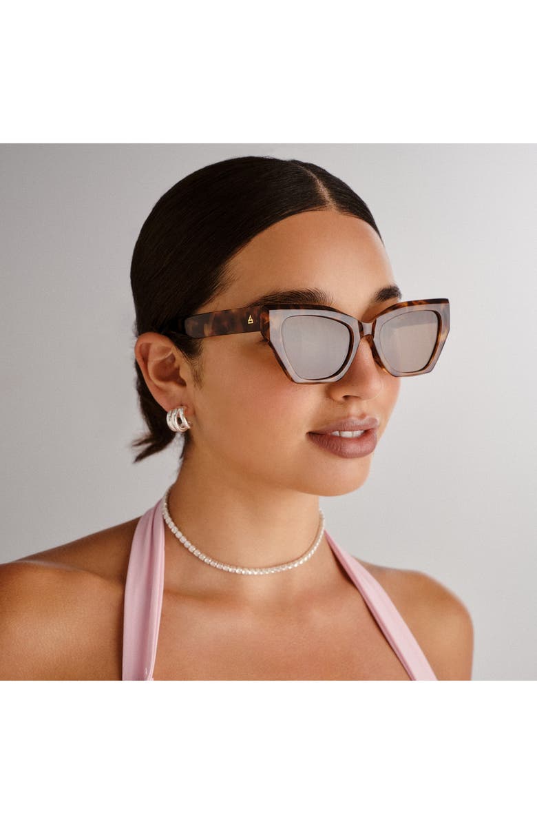 AIRE Persei 51mm Cat Eye Sunglasses, Alternate, color, Dark Tort