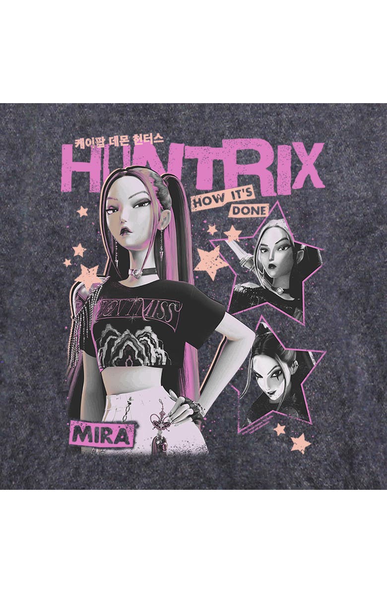 KPop Demon Hunters Men's KPop Demon Hunters Pop Star Huntrix Mira Pull Over Hoodie, Alternate, color, Black