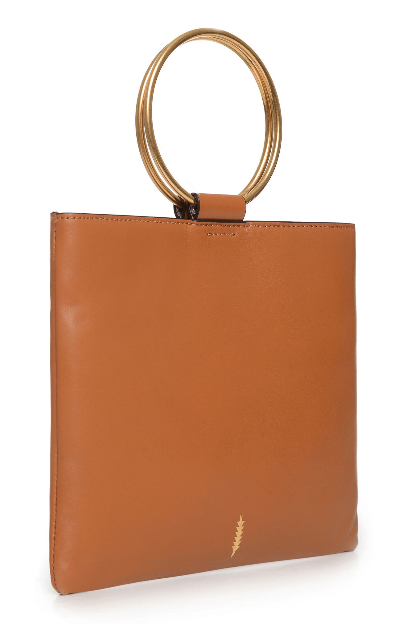 Thacker Le Pouch Leather Ring Handle Crossbody Bag, Alternate, color, 