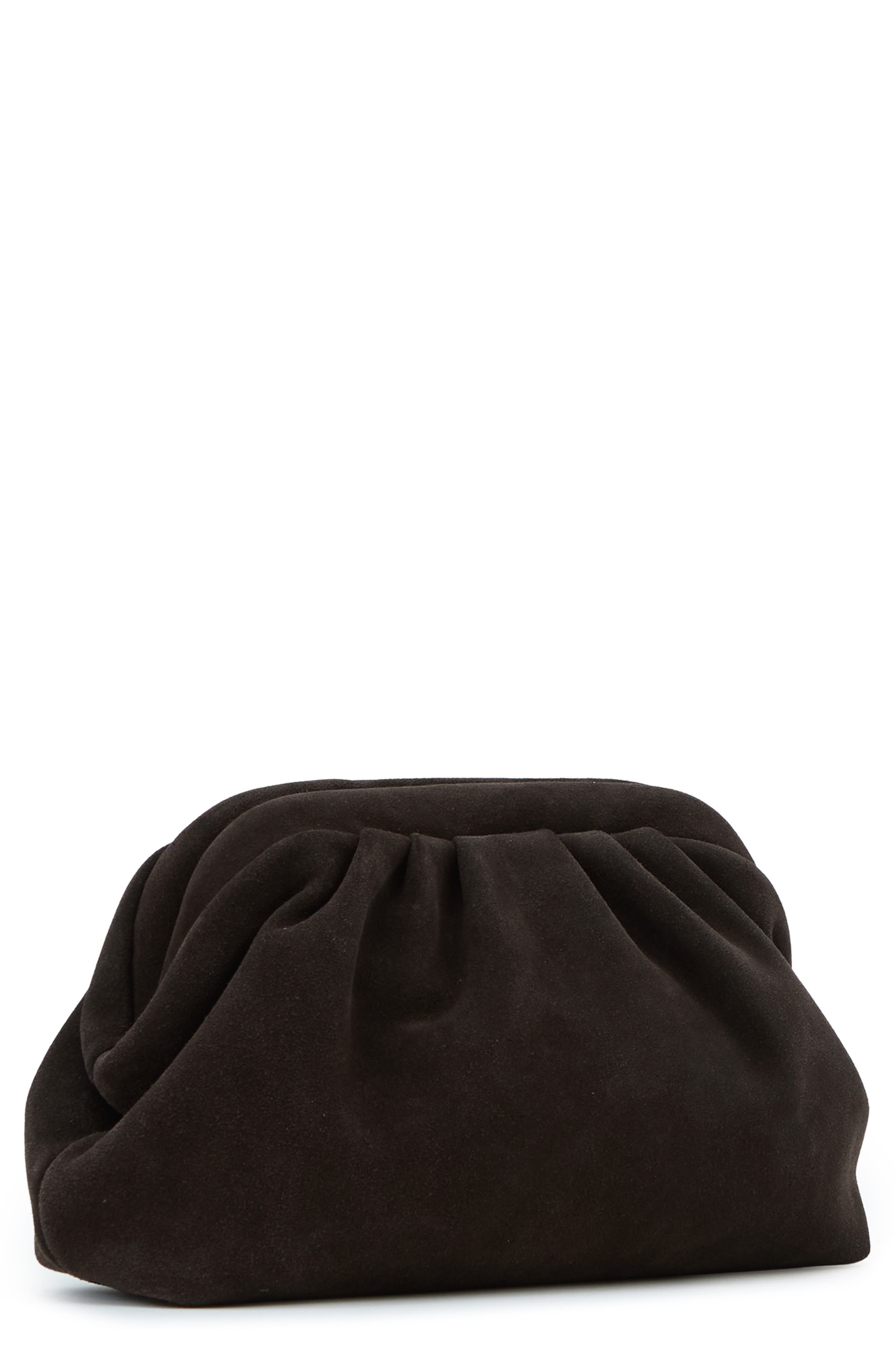 Reiss Mia Suede Frame Clutch, Main, color, 